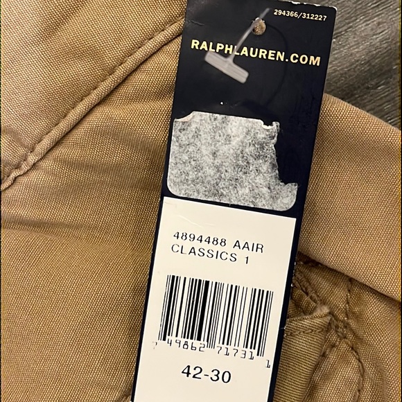 Polo Ralph Lauren cargo khaki pants new vintage mens 42x30 military chino - Picture 5 of 10